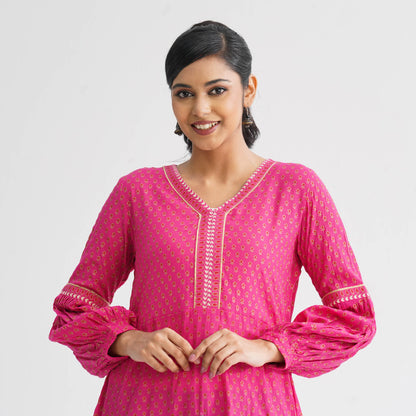 Women’s Pink Cotton Fabric Top