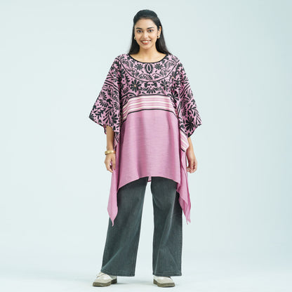 Women’s Floral Pink Mirror Kaftan Top