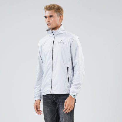 Mens Grey Windbreaker