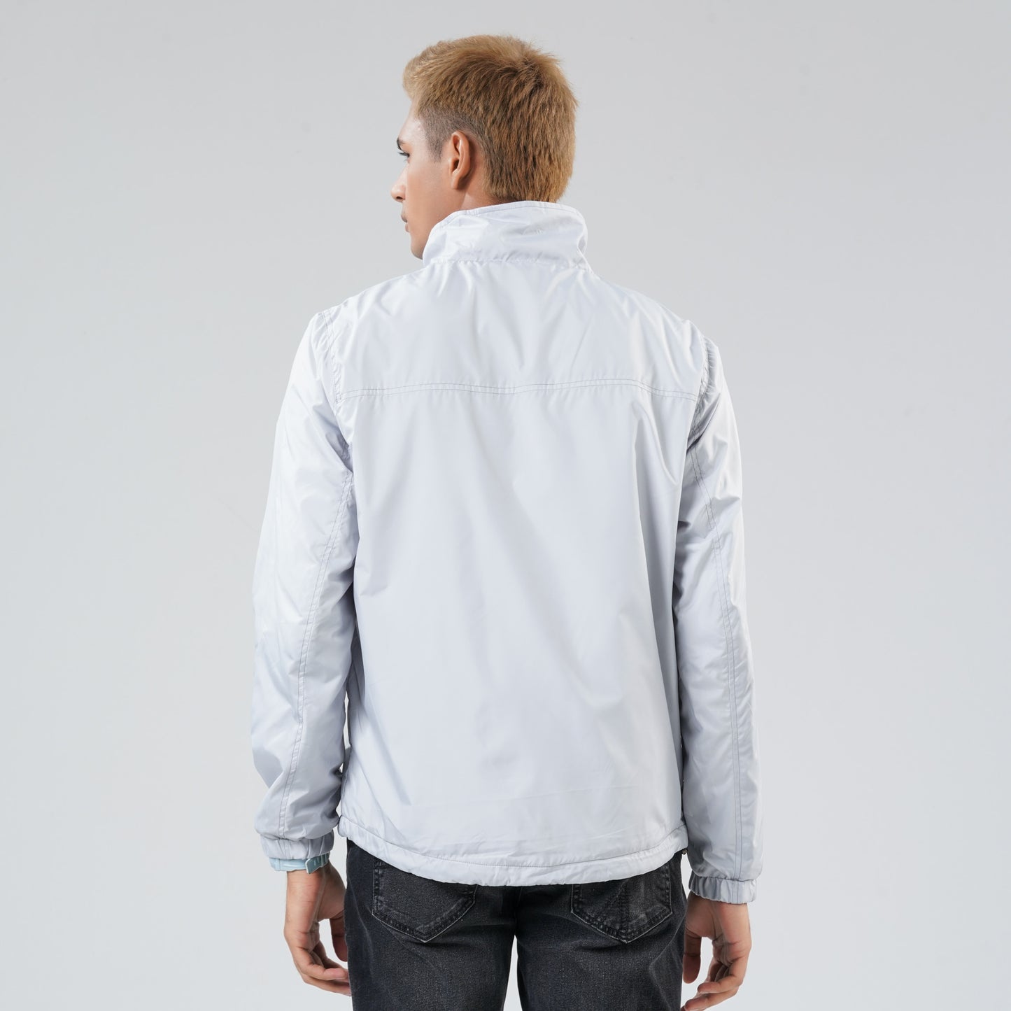Mens Grey Windbreaker