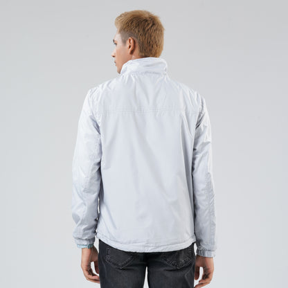 Mens Grey Windbreaker