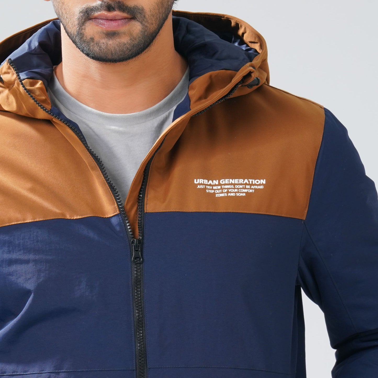Mens Navy & Khaki Windbreaker