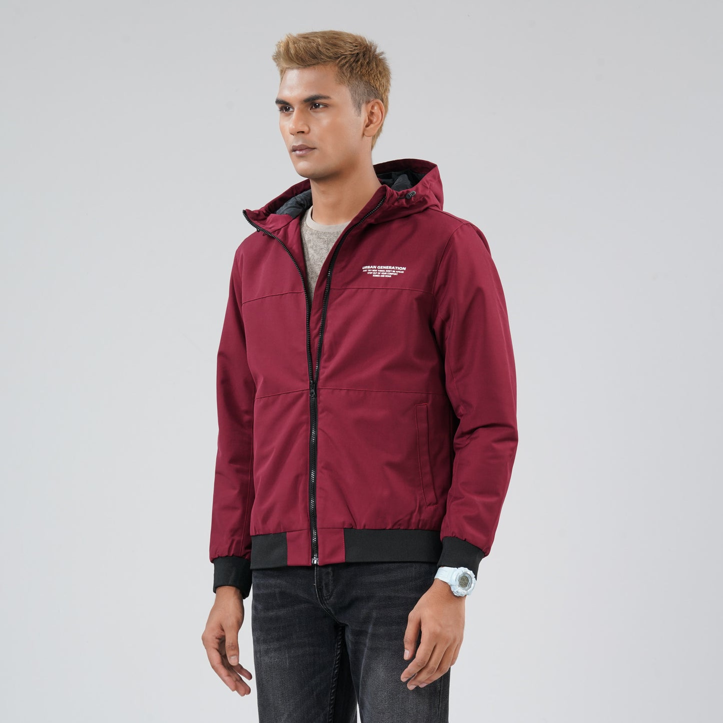 Mens Red Windbreaker