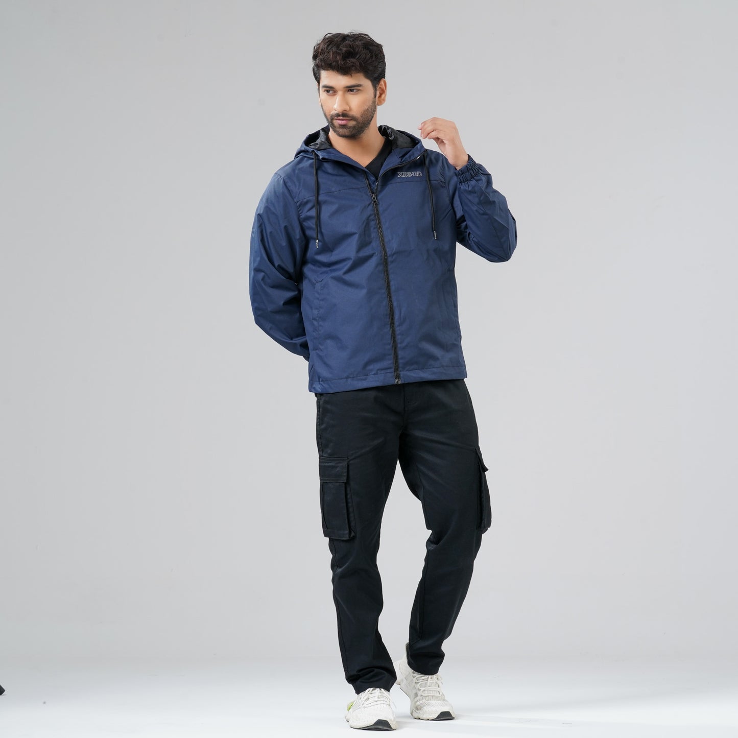 Mens Navy Windbreaker