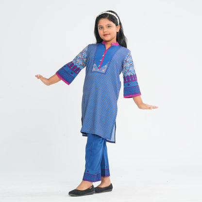 Girl's Blended Silk Two Piece Set