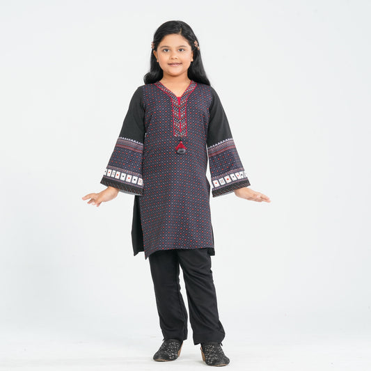 Girl's Blended Silk Two Piece Set