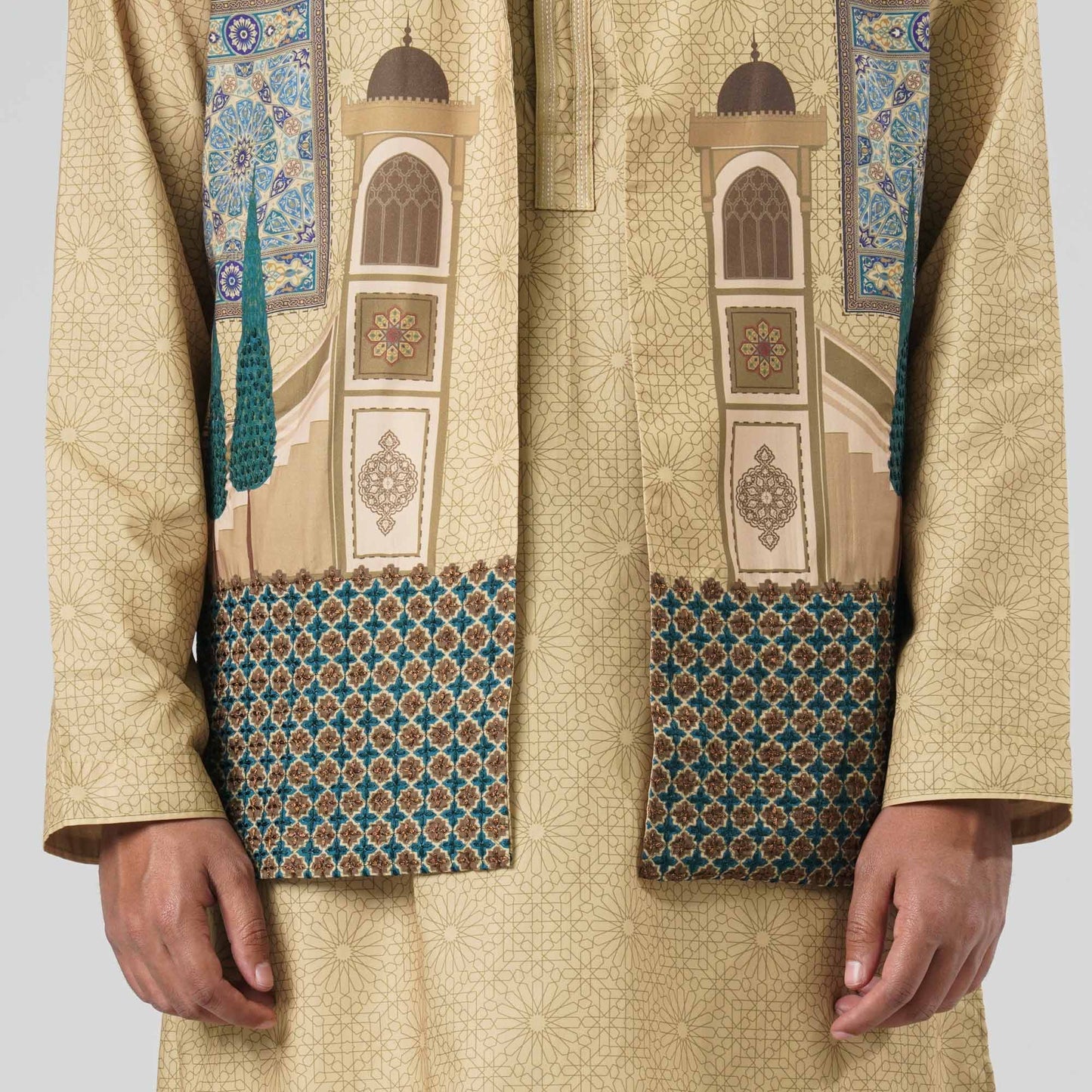 Men's Blended Cotton Panjabi Set