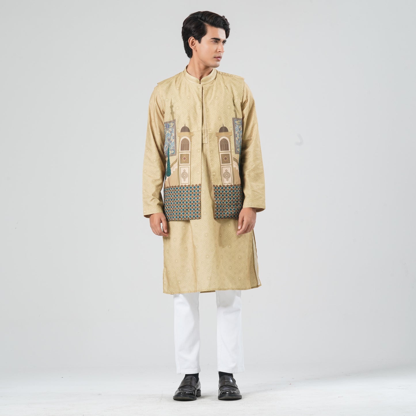 Men's Blended Cotton Panjabi Set