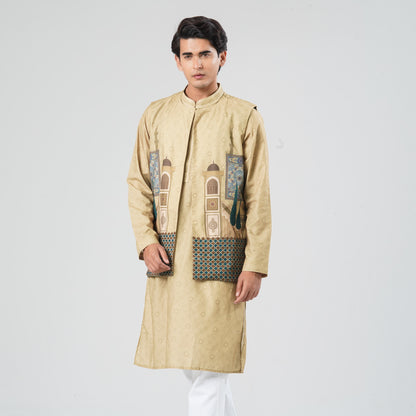 Men's Blended Cotton Panjabi Set