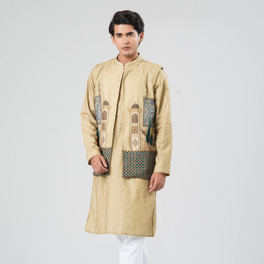 Men's Blended Cotton Panjabi Set