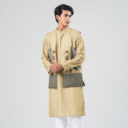 Men's Blended Cotton Panjabi Set