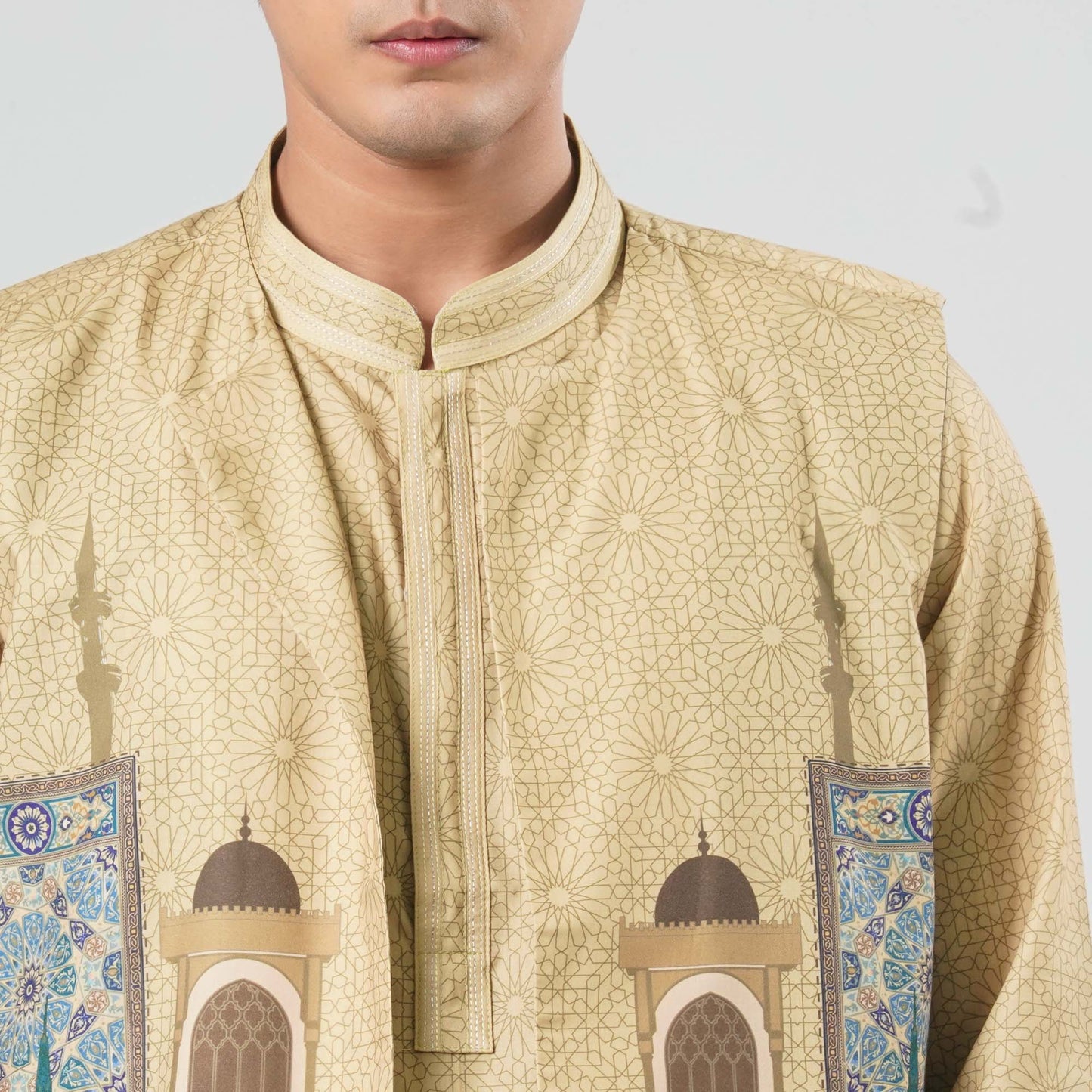 Men's Blended Cotton Panjabi Set