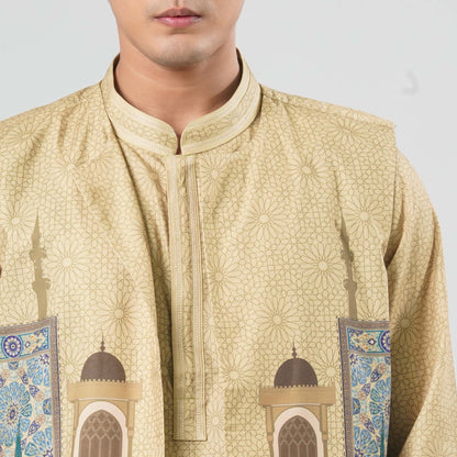 Men's Blended Cotton Panjabi Set