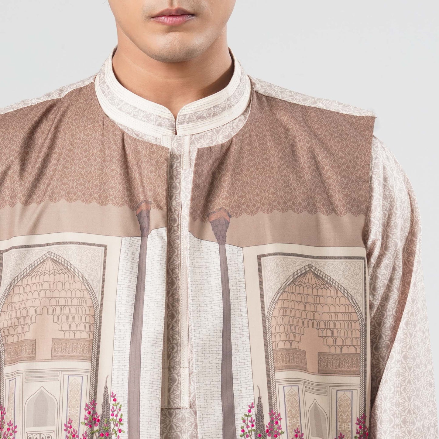 Men's Blended Cotton Panjabi Set
