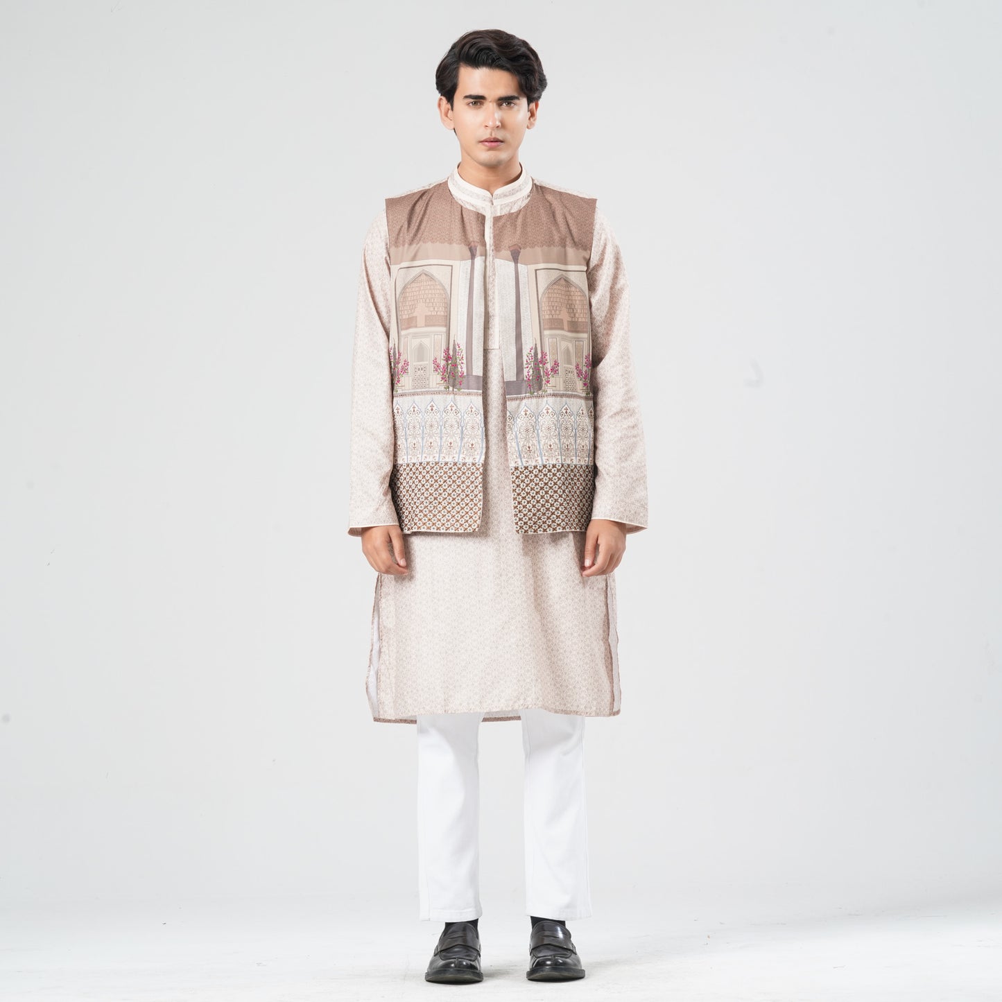 Men's Blended Cotton Panjabi Set