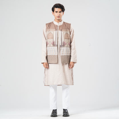 Men's Blended Cotton Panjabi Set