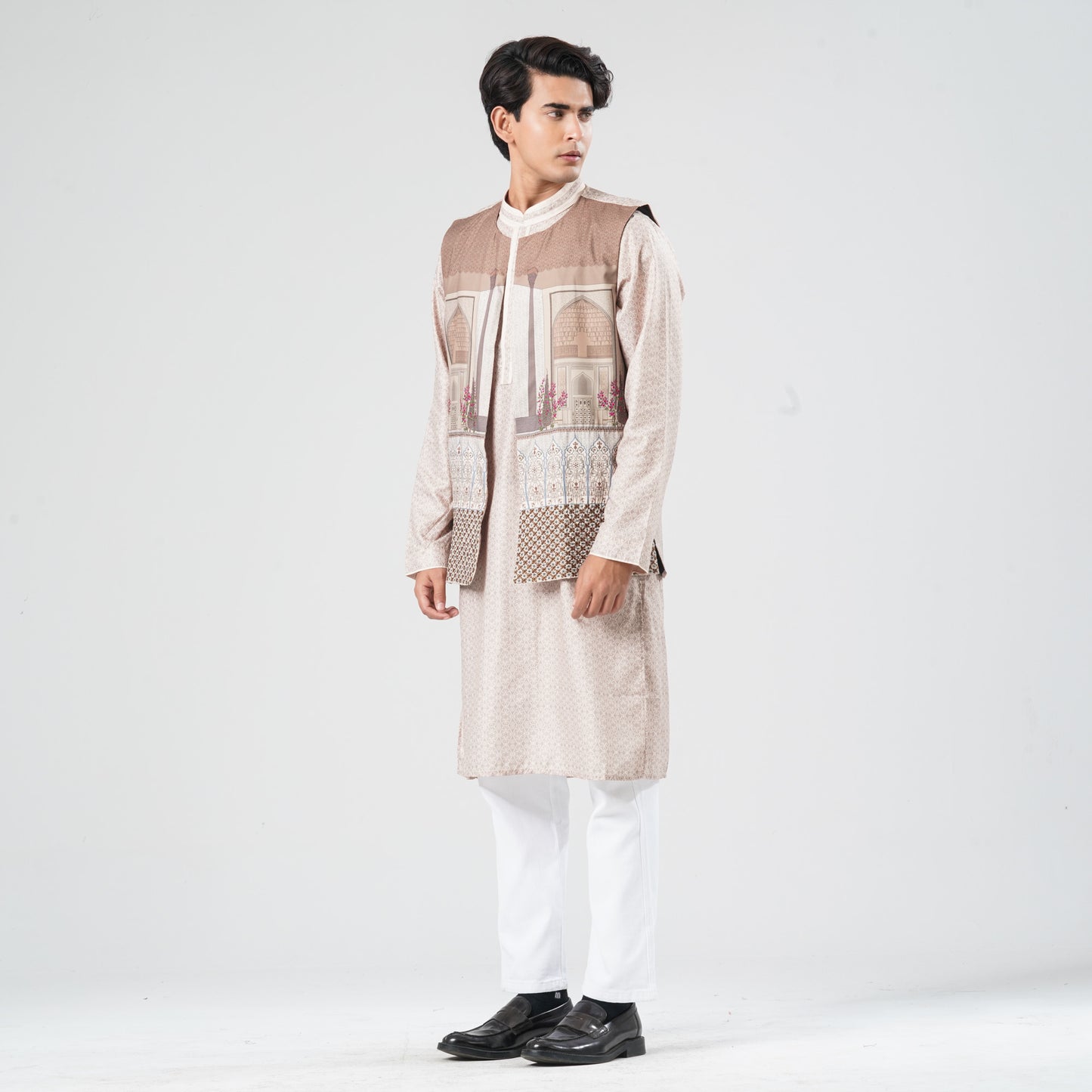 Men's Blended Cotton Panjabi Set
