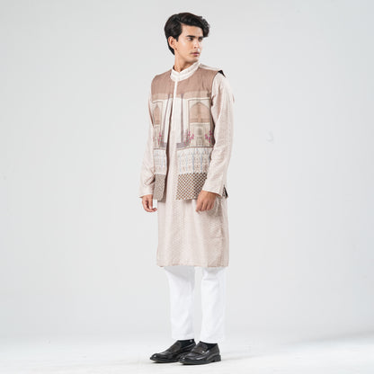 Men's Blended Cotton Panjabi Set
