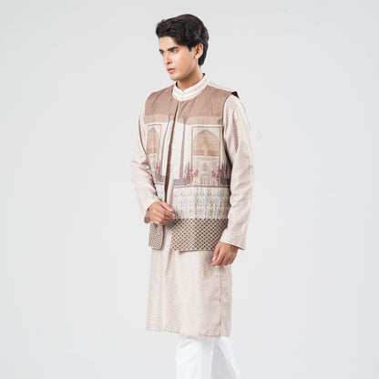 Men's Blended Cotton Panjabi Set