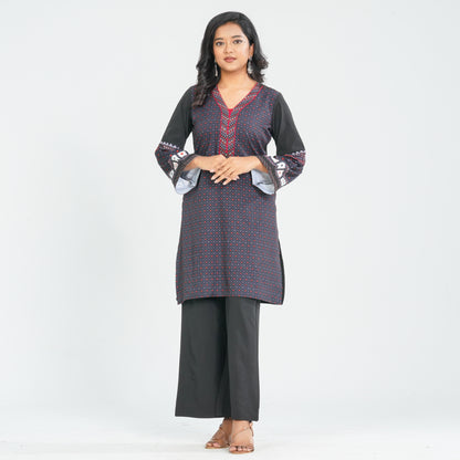 Women's Blended Silk Two Piece Set