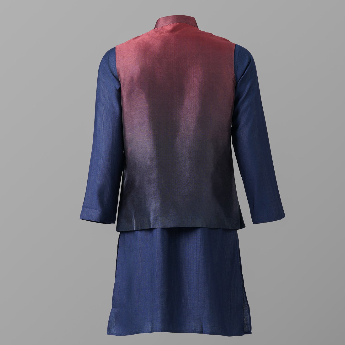 Mens Wine & Navy Two Piece Set