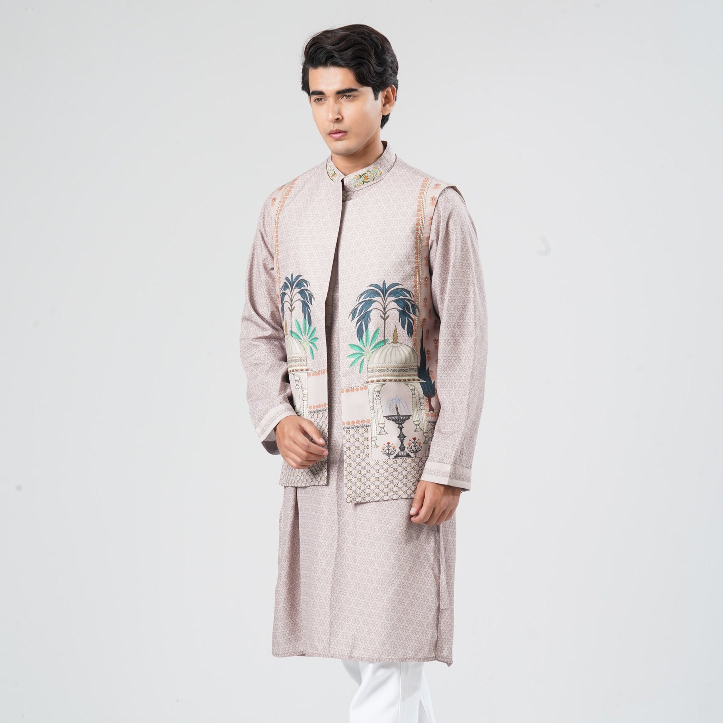 Men's Blended Cotton Two Piece Set