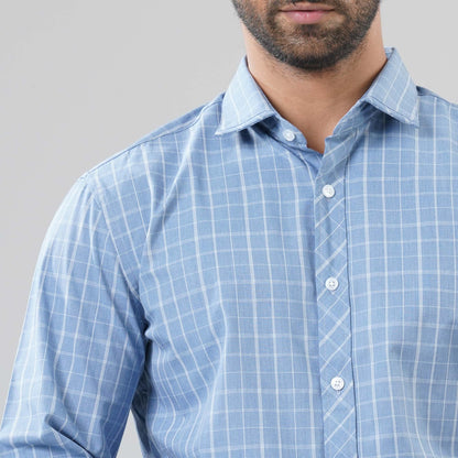 Mens Grey Check Shirt