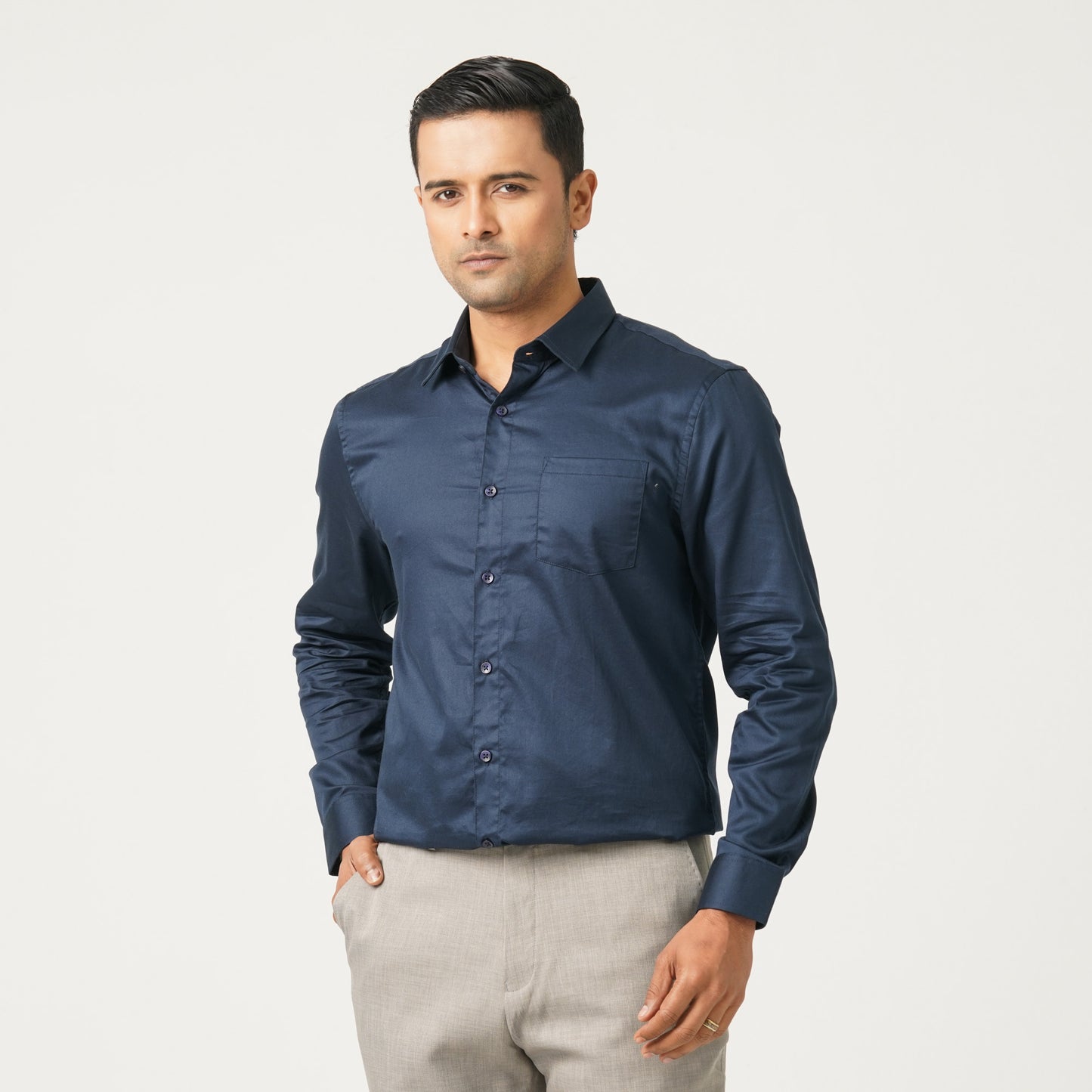 Men’s Satin Lycra Formal Shirt