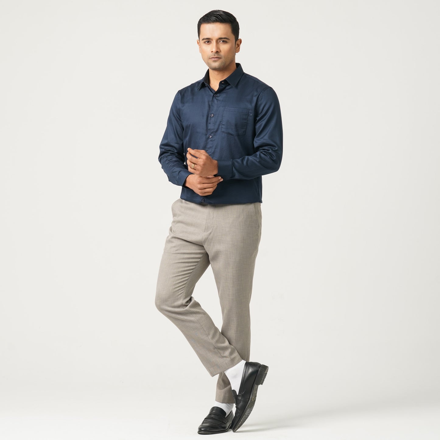 Men’s Satin Lycra Formal Shirt