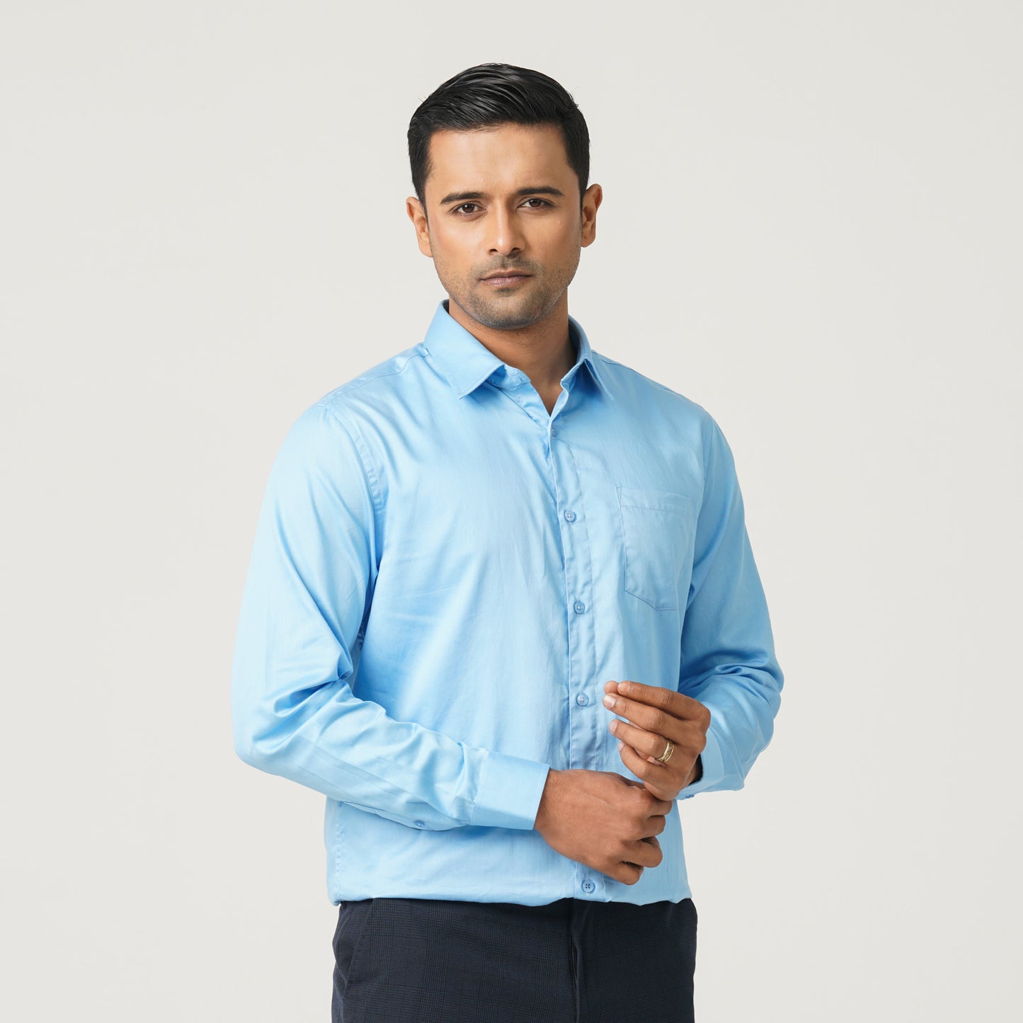Men’s Satin Lycra Formal Shirt