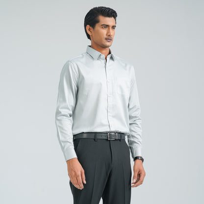 Men’s White Satin Lycra Shirt