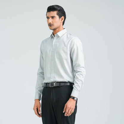 Men’s White Satin Lycra Shirt