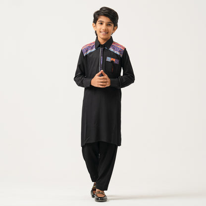 Boys Black Kabli