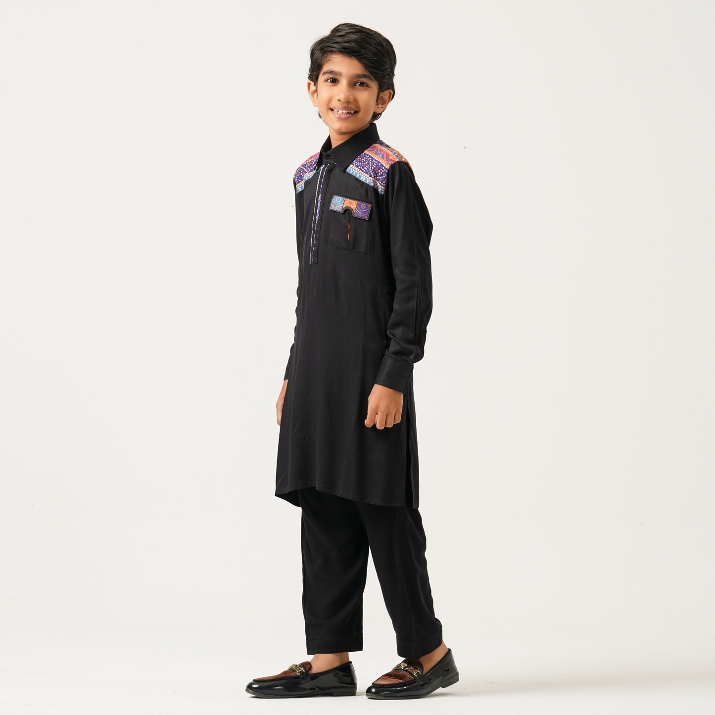 Boys Black Kabli