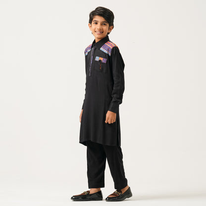 Boys Black Kabli