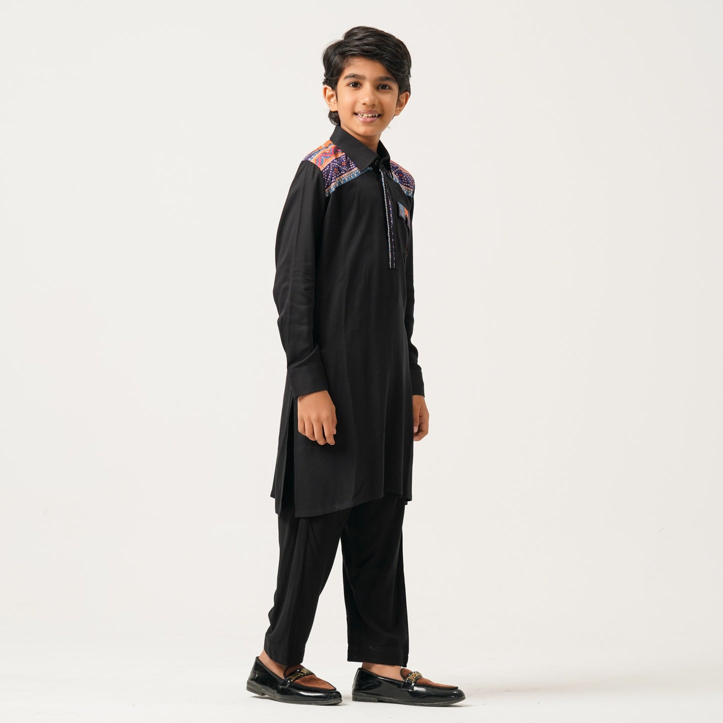 Boys Black Kabli