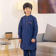 Load image into Gallery viewer, BOYS EMBROIDERY KABLI-NAVY
