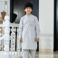Load image into Gallery viewer, BOYS EMBROIDERY KABLI-GREY
