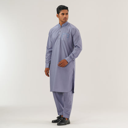 Mens Embroidered Kabli Set