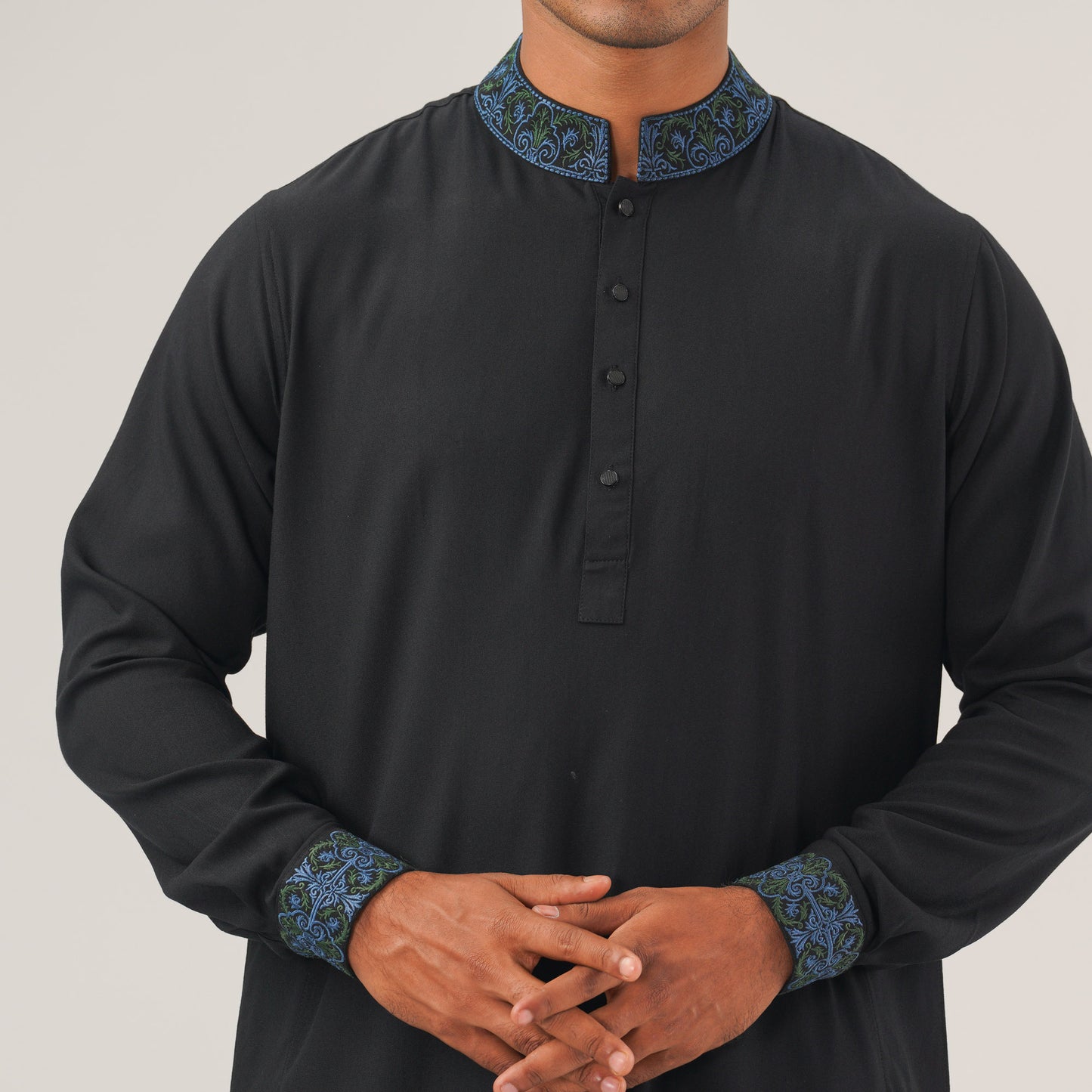 Mens Black Kabli Set