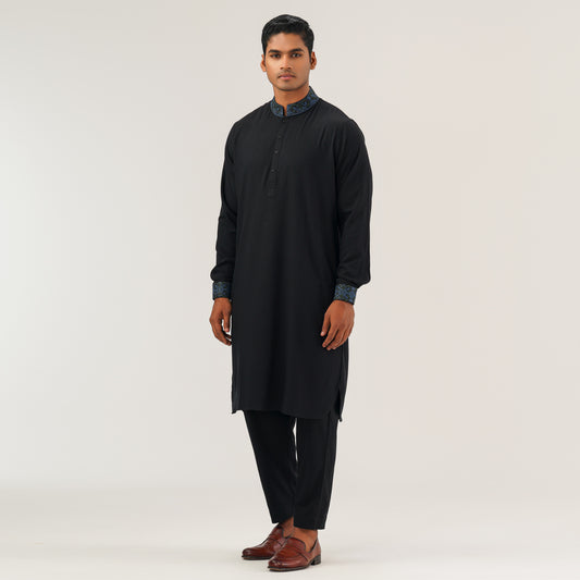 Mens Black Kabli Set