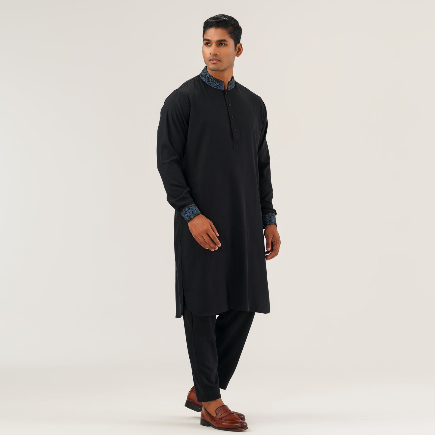 Mens Black Kabli Set