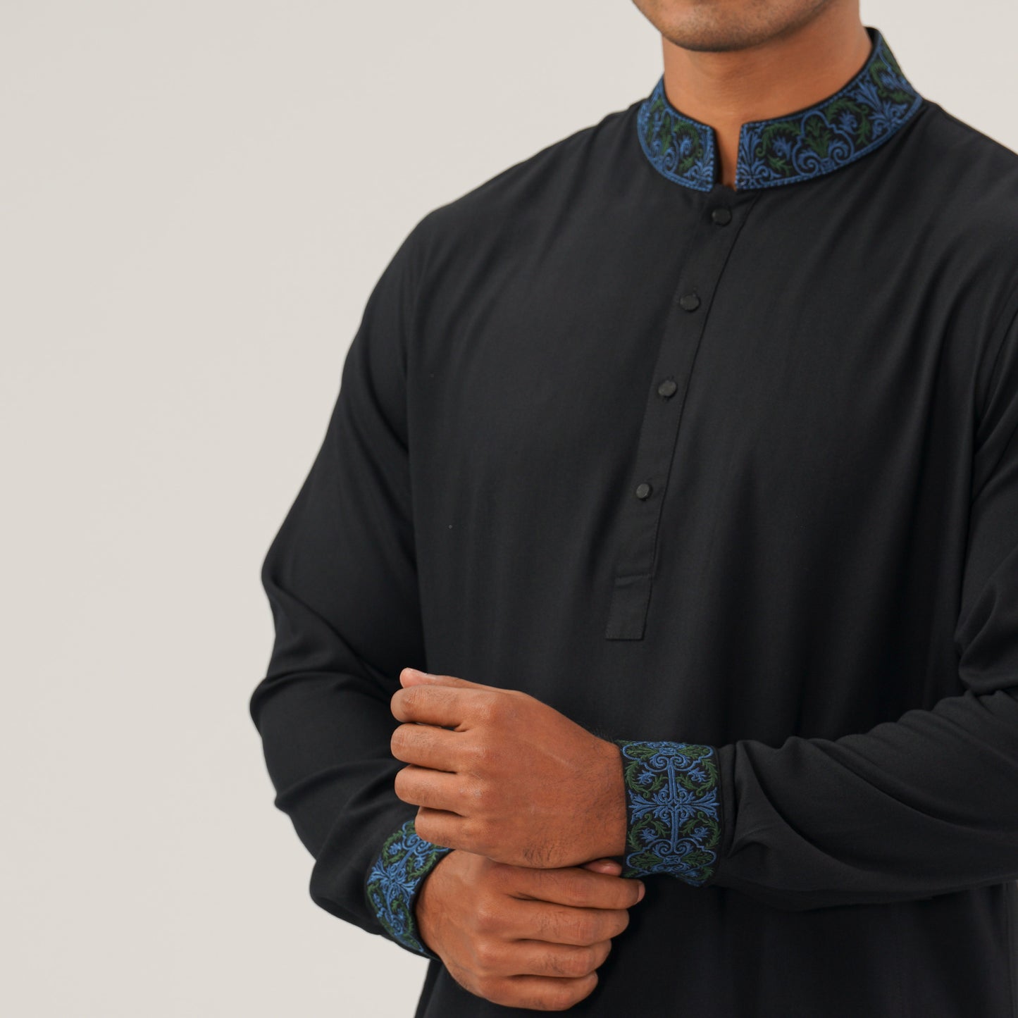 Mens Black Kabli Set