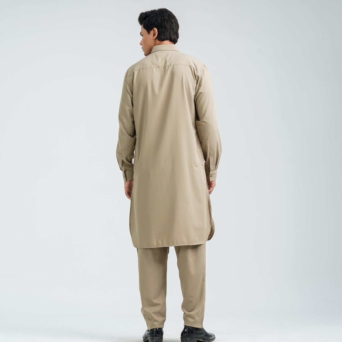 Men’s Beige Embroidered Jacquard Kabli