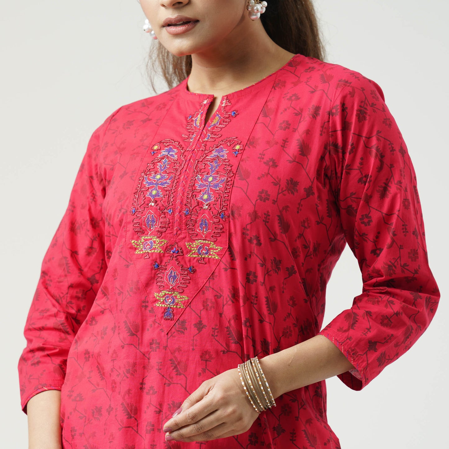 Womens Red Kurti