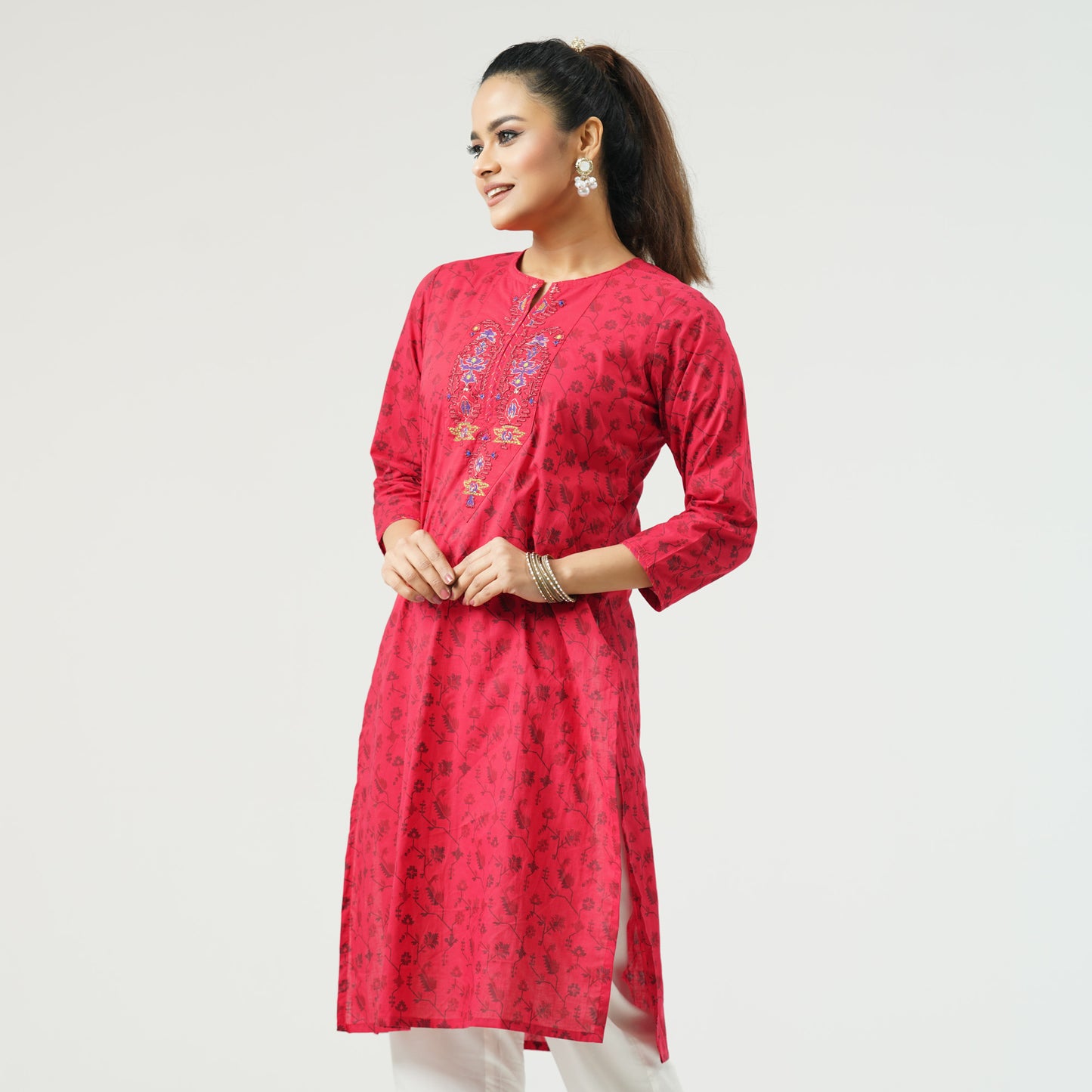 Womens Red Kurti