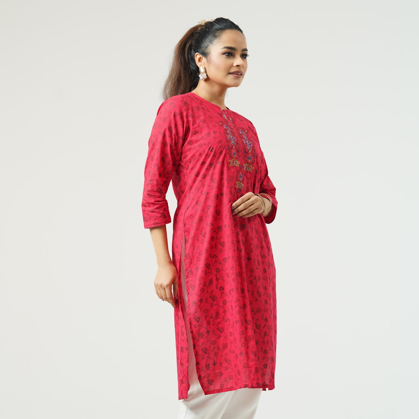 Womens Red Kurti