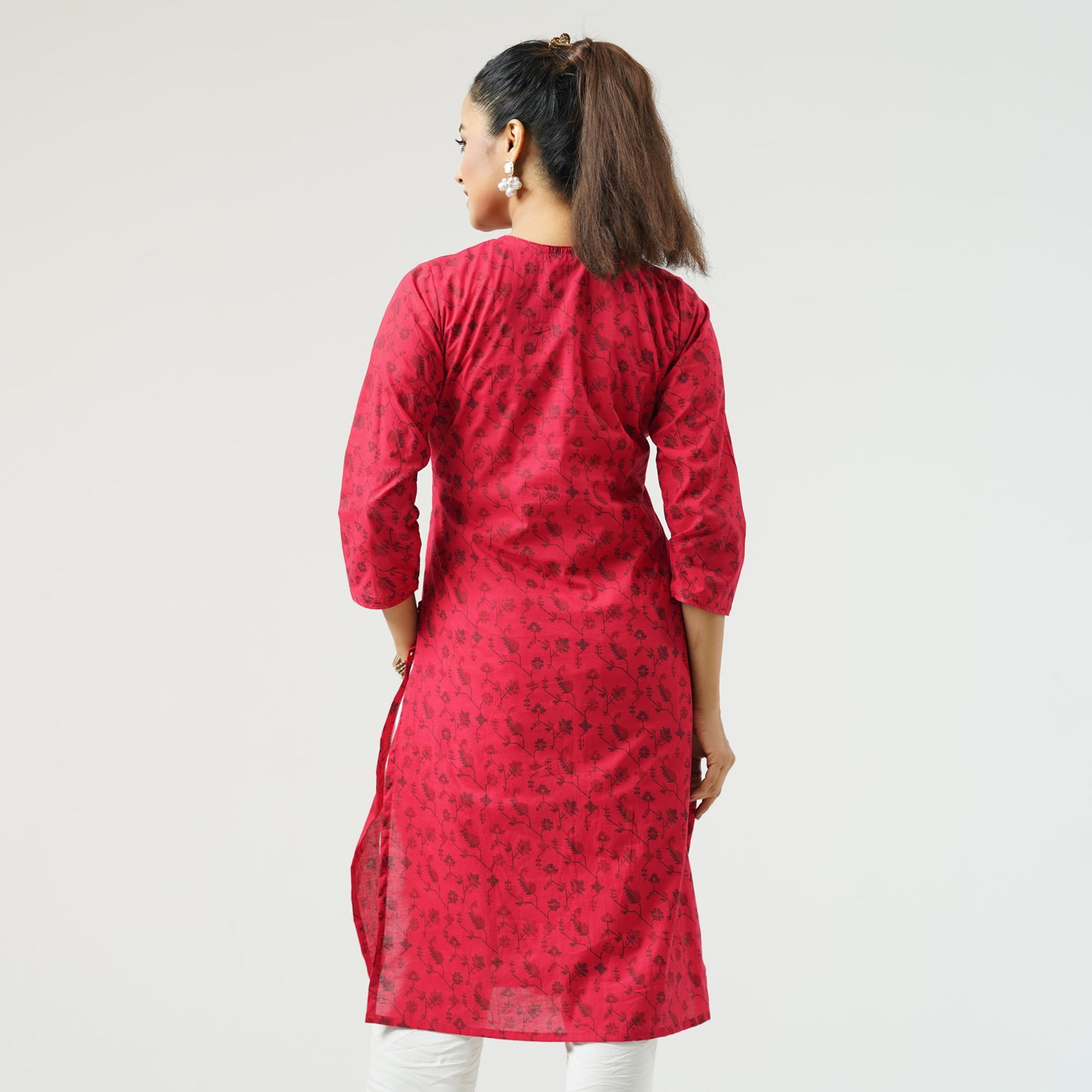 Womens Red Kurti