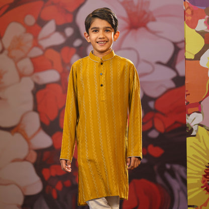 Boys Yellow Ochre Panjabi