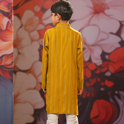 Boys Yellow Ochre Panjabi